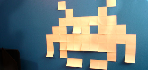 Spaceinvaders Post-it