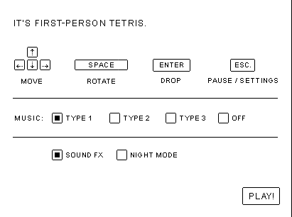 First Person Tetris