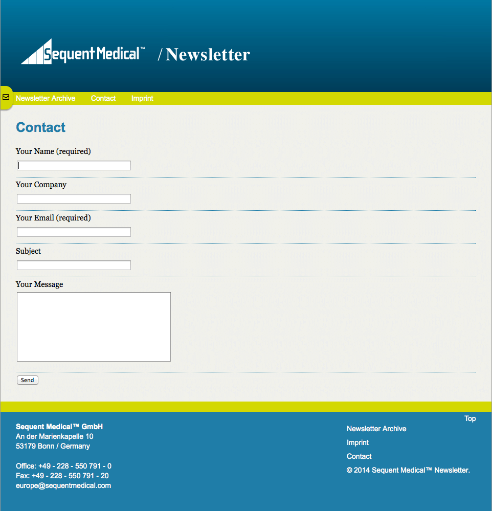 Sequent-Medical-Contact-Newsletter-Form