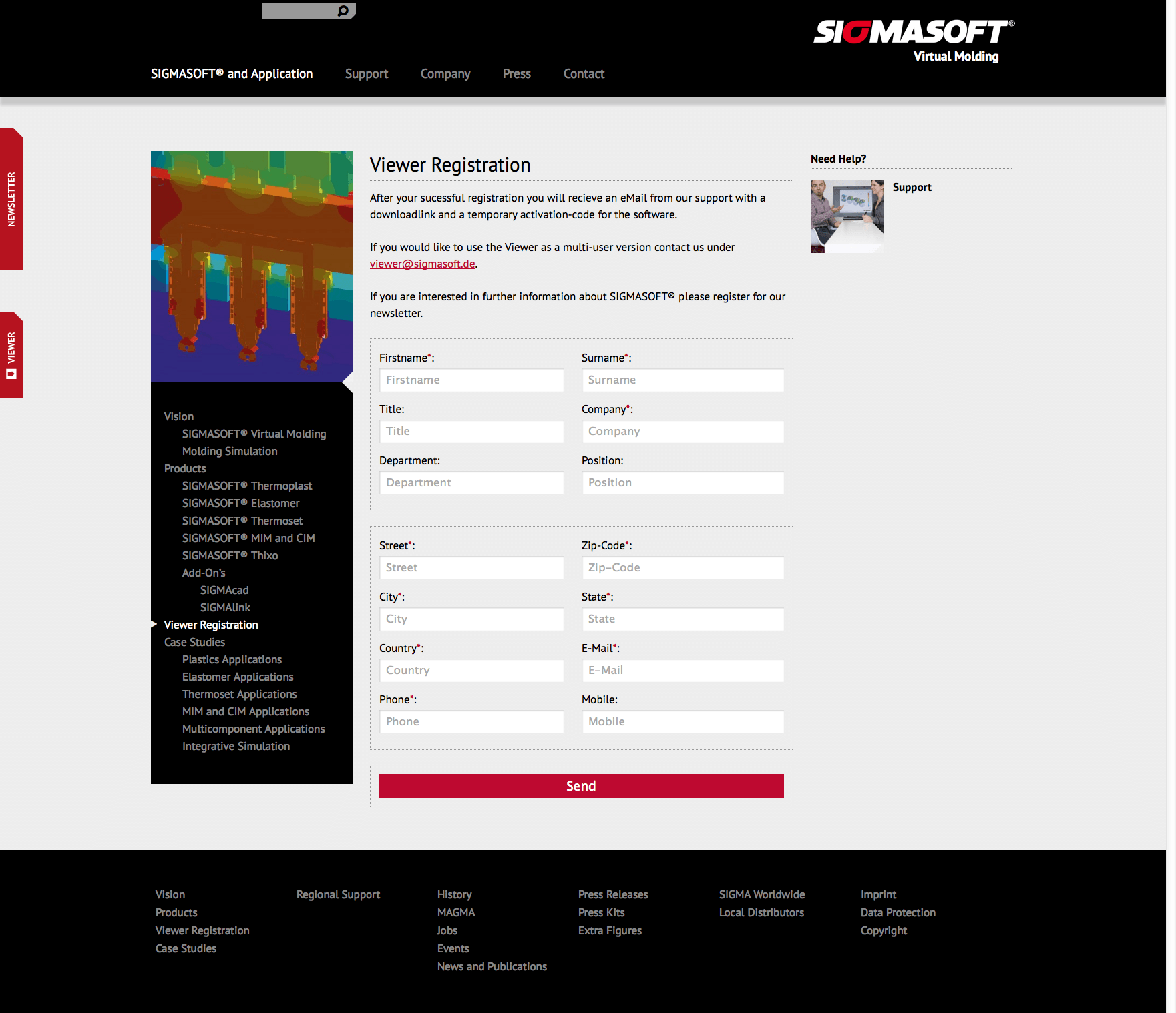 Viewer Registration - SigmaSoft